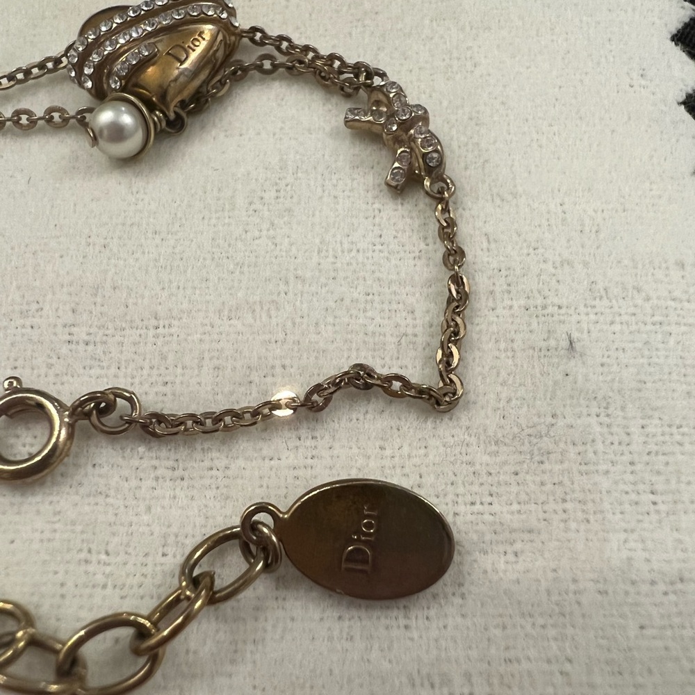 Dior heart bow and pearl bracelet - Picture 2 of 6